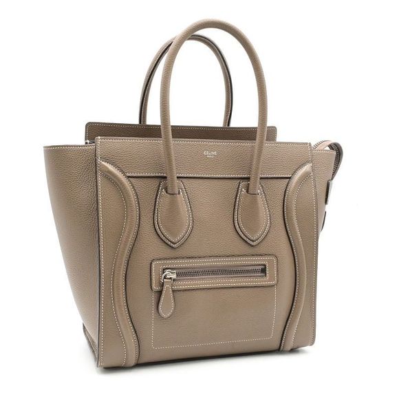 Celine Handbags - Celine Calfskin Tote Greige Handbag Luggage Suri Drummed
